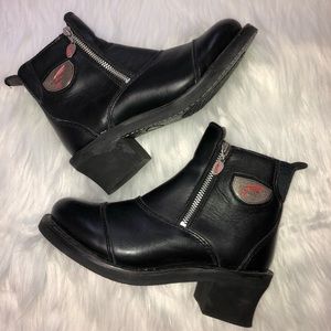 RED WING Dual Zipper Motorcycle Leather Boots